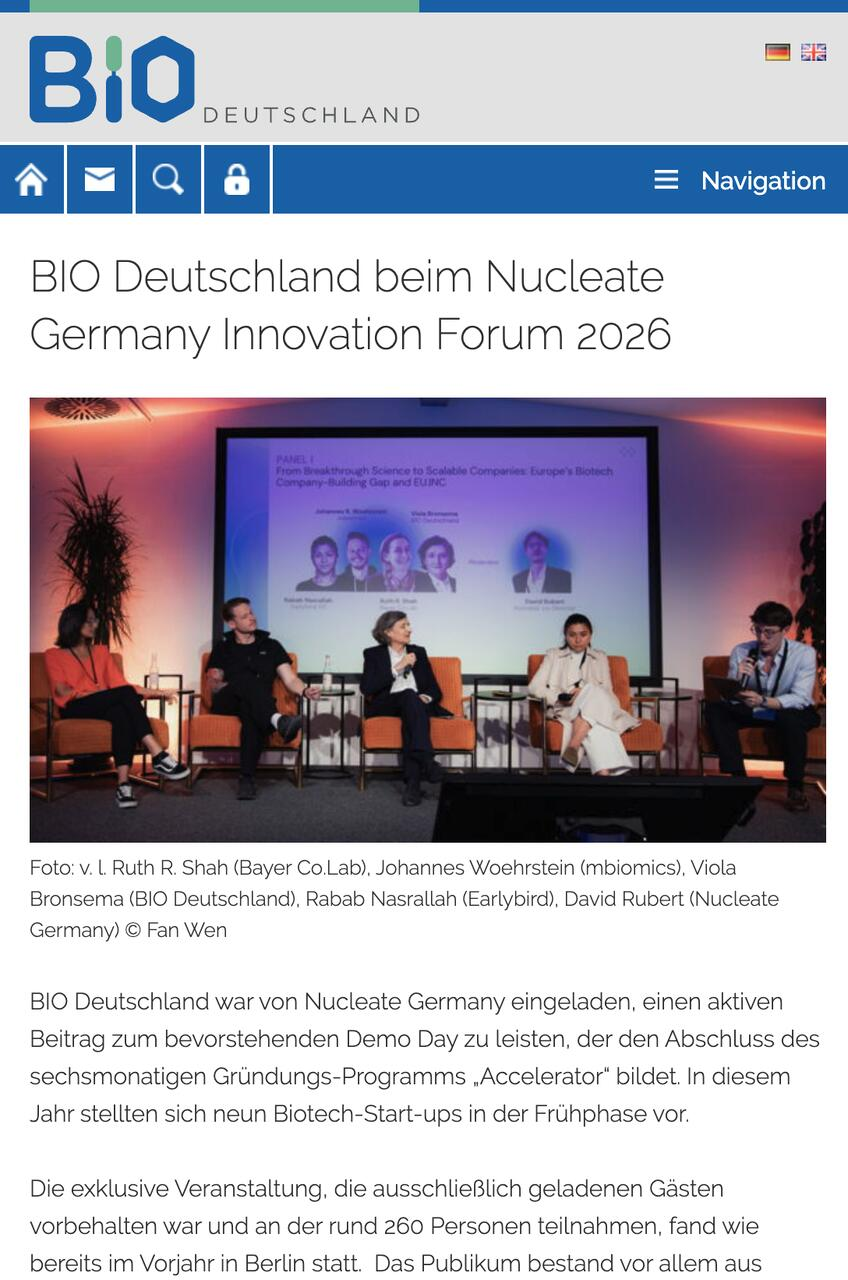 BIO Deutschland reported on the forum after the event. Panel photo by Fan Wen.