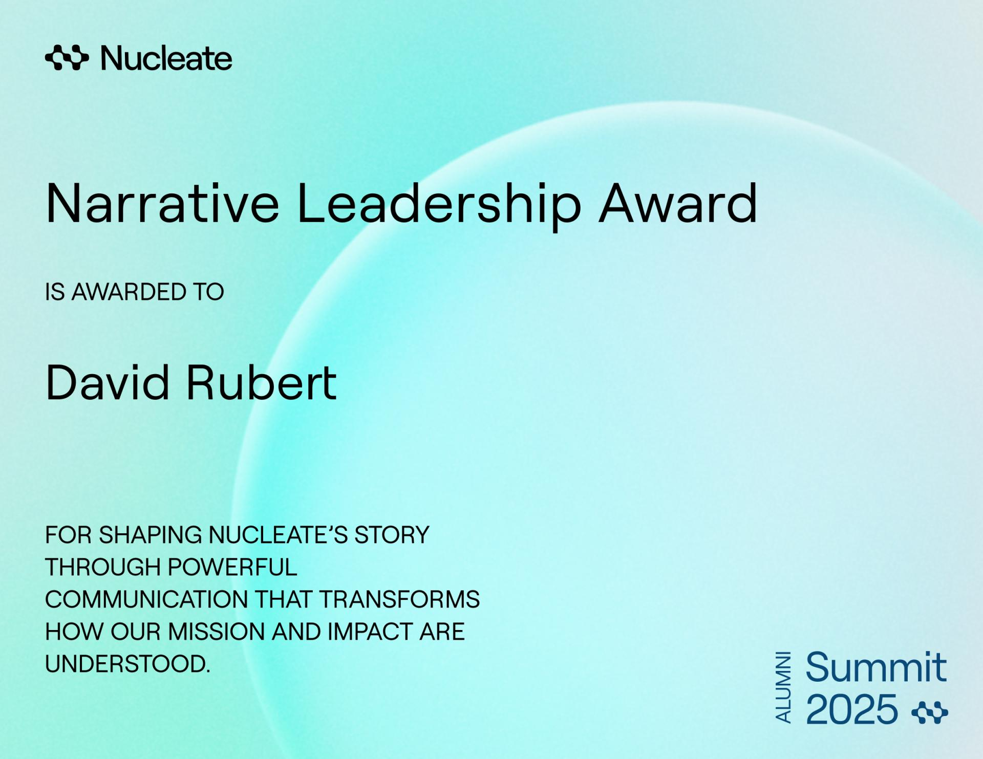 Narrative Leadership Award 2025